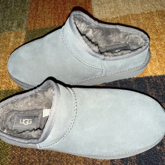 UGG Gray Suede Slip-On Shoes - Picture 4 of 6